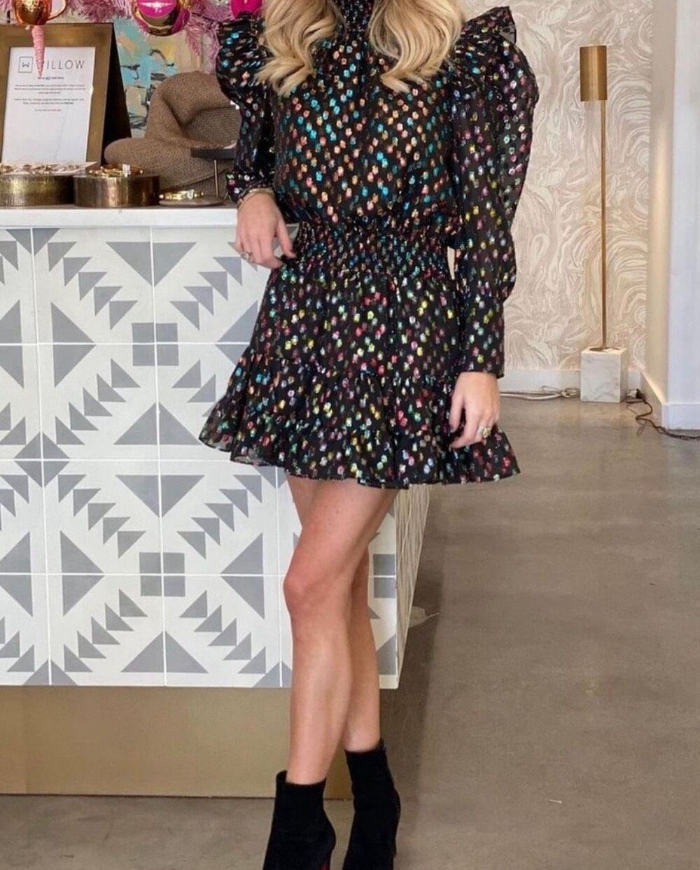 NWOT MISA Los Angeles Gianna Polka Dot Dress, cocktail dress XS $430